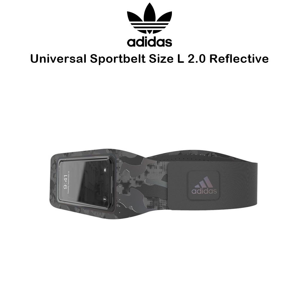 Adidas Universal Sportbelt Size L2.0 Reflectiveสายรัดเอวใส่โทรศัพท์เกรดพรีเมี่ยมจากเยอรมัน สำหรับ SmartPhone(ของแท้100%)