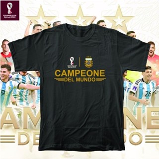 เสื้อยืด พิมพ์ลาย Argentina CAMPEONE DEL MUNDO Qatar 2022nd World Cup Champion Argentina สําหรับผู้ชาย ผู้หญิง