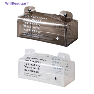 [WillBesugarT] กล่องทิชชู่ PVC แบบใส พับได้ กันน้ํา [ใหม่]