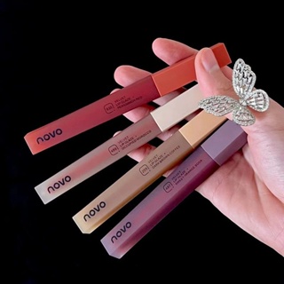 5730  NOVO ลิปเนื้อกำมะหยี่ เนื้อเวลเวทแมท ครีมมี่ นุ่มละมุนปาก สีชัด ติดทน LIP GLAZE ลิปกลอส