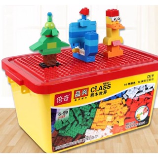 พร้อมส่ง!! Lego  Build N Learn Boxกล่องบล็อกตัวต่อแสนสนุก460 ชิ้น มาพร้อมกับกล่องสวยๆ