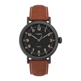 Timex TW2U58600 Standard นาฬิกาข้อมือผู้ชาย สายหนังสีน้ำตาล หน้าปัด 40 มม.