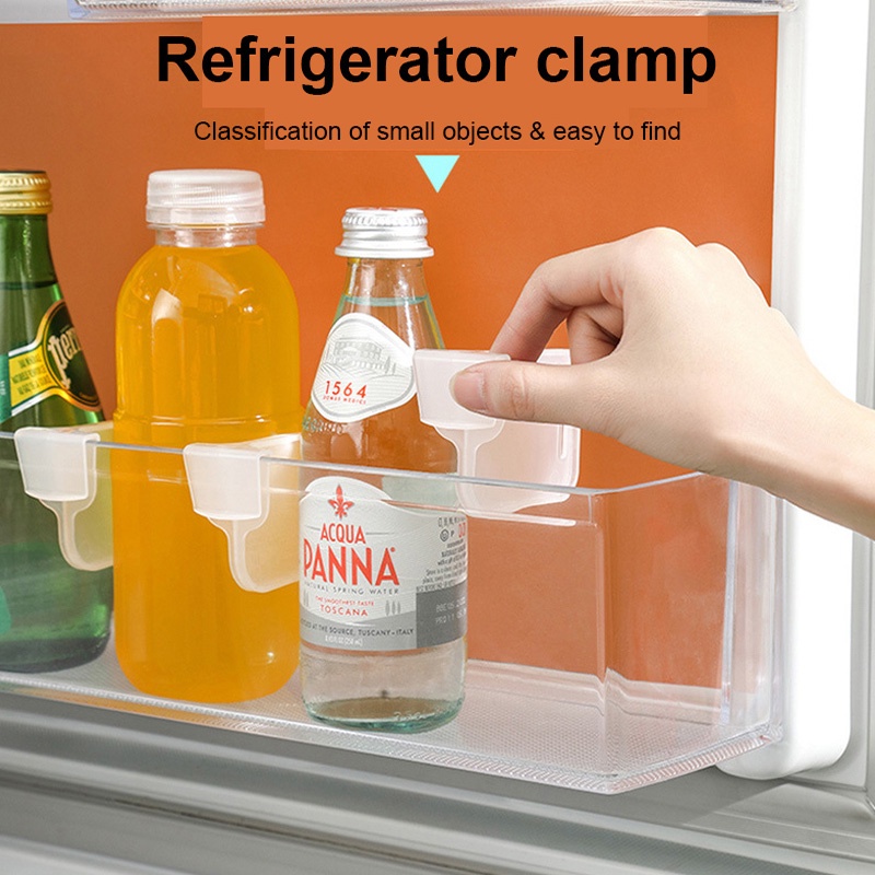 1 ชิ้น ตู้เย็น ฉากกั้นห้อง พลาสติก แบ่งช่องเก็บของ เฝือก ตู้เย็น ครัว DIY ขวด สามารถจัดระเบียบ ชั้นวางของ