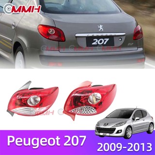 Peugeot 207 ไฟท้าย 09 10 11 12 13 เสื้อ​ไฟท้าย ไฟท้าย​แต่ง ไฟท้ายไฟเบรค​ ไฟเลี้ยว Taillamp Taillight ไฟท้าย​ พร้อมทับทิม ไฟท้ายกันชนหลังสําหรับ​ ทับทิมในฝาท้ายไฟท้าย ไฟเบรก ไฟสัญญาณเตือน