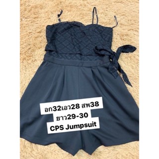 🔥😊🙏🏻Recommmend! 💥Sales Black"CPS" Jumpsuit 💥💥 กางเกง เสื้อสายเดี่ยว ด้านบนลูกไม้และโบเก๋ๆ อก32สภาพใหม่สวยจริงๆ