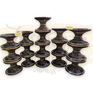 ขาบาตร ขาบาตรพระ ขาบาตรไม้ประดู่ 240 ริ้ว ไม้ไผ่สีสุก8" 190ริ้ว งานปราณีต กว้าง 9" สูง 5.5"