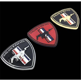 เพจสามเหลี่ยม โลโก้ ฟอร์ด มัสแตง งานโลหะ Metal Horse Logo Car Auto Emblem Badge Sticker Decal Ford Mustang*จัดส่งเร้ว บร