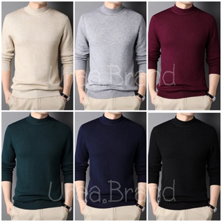 6 สี / อก 38-44 นิ้ว เสื้อบุขน เสื้อบุขนผู้ชาย ชุดกันหนาวผู้ชาย รุ่น AGreen Round Plus Sweater - MSS