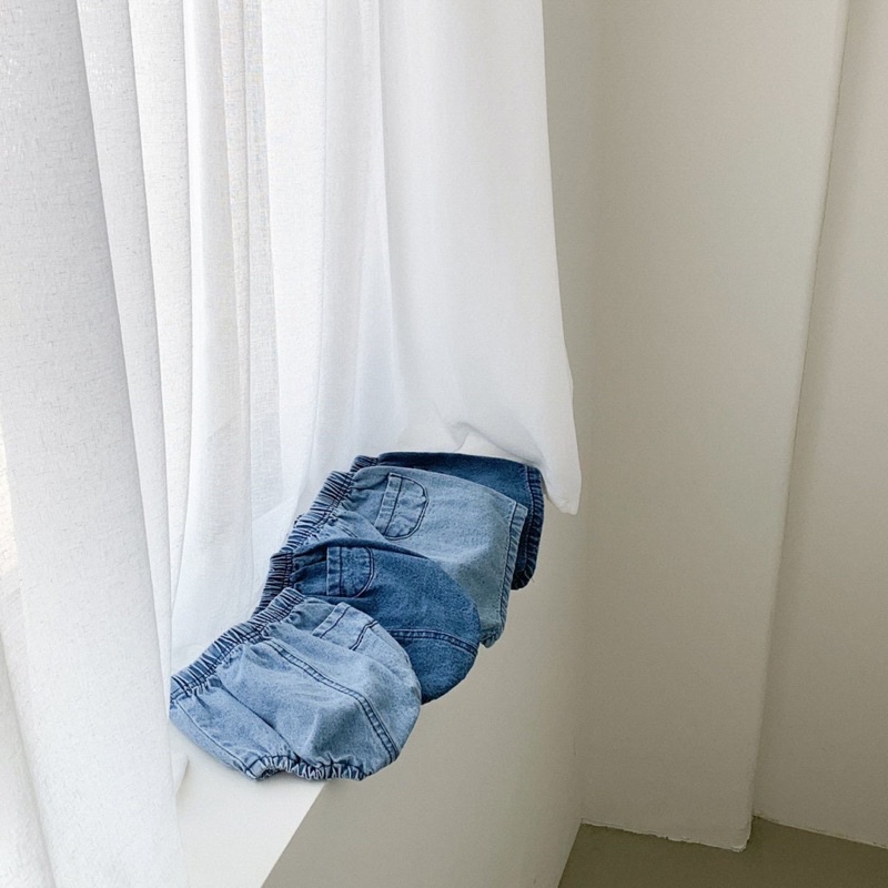 🔥พร้อมส่ง!! กางเกงยีนส์เด็กขาสั้น เด็กหญิง เด็กชาย อายุ 5 เดือน -4 ปี น่ารักใส่สบาย - รูปที่ 2