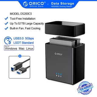 ORICO Dual Bay Magnetic-Type 3.5 inch Type-C / USB 3.0 HDD Enclosure 32TB MAX（DS200C3）