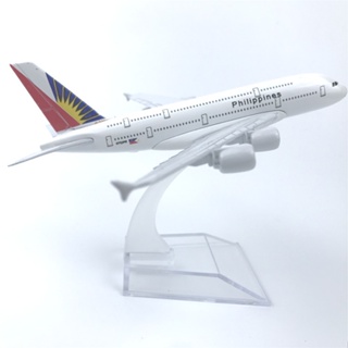 [16cm] โมเดลเครื่องบิน Philippine Airline A380 (Aircraft Metal Model) วัสดุทำจากเหล็ก มีล้อ พร้อมฐาน ของเล่น ของสะสม