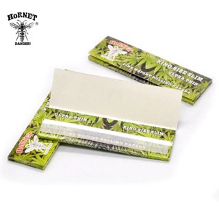 กระดาษโรล Hornet ใบไม้ 110 มม บางพิเศษ 32 แผ่น/ตลับ 🌿 Hornet Leaf Rolling Papers 110mm King Size Ultra Thin 32 Leaves