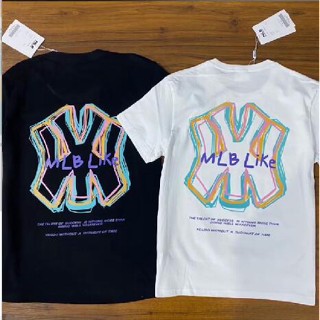 🔥 เสื้อยืดแขนสั้น พิมพ์ลายกราฟฟิติ Mlb Like NY สําหรับผู้ชาย และผู้หญิง 🔥เสื้อยืด_03