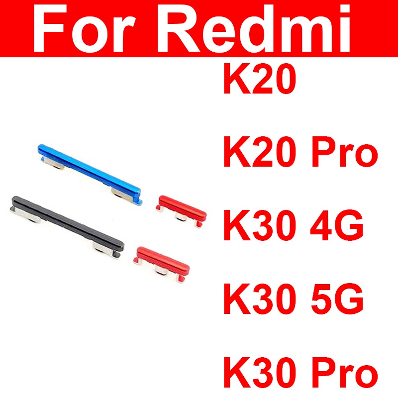 อัพดาวน์ เล่ม & เปิดปุ่มด้านข้างสําหรับ Xiaomi Mi 9T Pro สําหรับ Redmi K20 Pro K30 Pro 4G 5G Volume 