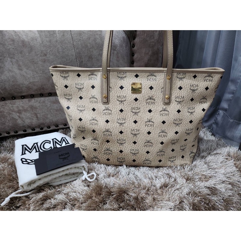 MCM Anya Top Zip Shopper Tote Bag