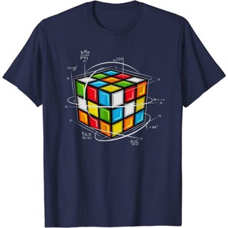 เสื้อยืดผ้าฝ้ายพรีเมี่ยม เสื้อยืด พิมพ์ลายคณิตศาสตร์ Rubics Player Cube สไตล์วินเทจ สําหรับผู้ใหญ่