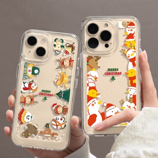 เคสโทรศัพท์มือถือแบบนิ่ม TPU ใส กันกระแทก ลาย Merry Christmas สําหรับ IPhone 14 13 12 11 Pro XS Max X XR 7 8 6 6S Plus