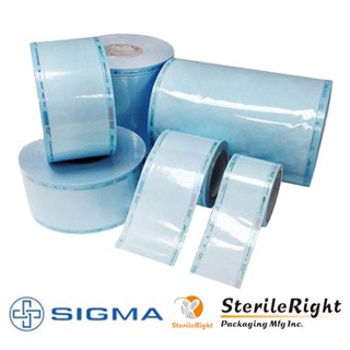 Sigma l SterileRight ซองสเตอร์ไรด์ 60 gsm สีฟ้า FLAT ม้วนชนิดเรียบ ขนาด 300mm. x 200m.