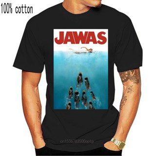 Jawas Mens Funny Jaws Parody T-Shirt Christmas Gifts T Shirt New fashion casual Mens Tops