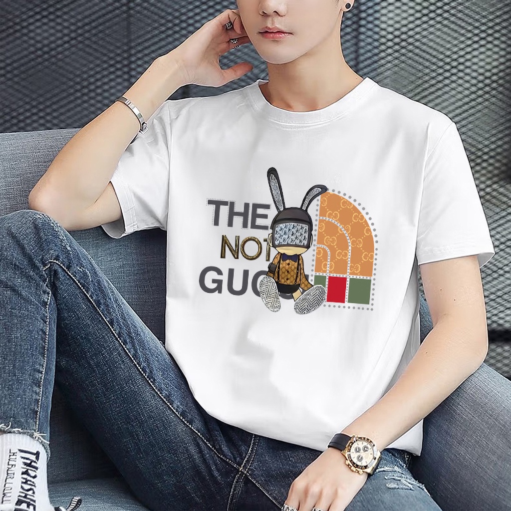 D340(พร้อมส่ง）เสื้อยืดแขนสั้ง สำหรับชายและหญิง.ลายแฟชั่งนานาชาติ ใส่เทียวออกกำลังกายได