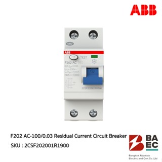 ABB F202 AC-100/0.03 Residual Current Circuit Breaker