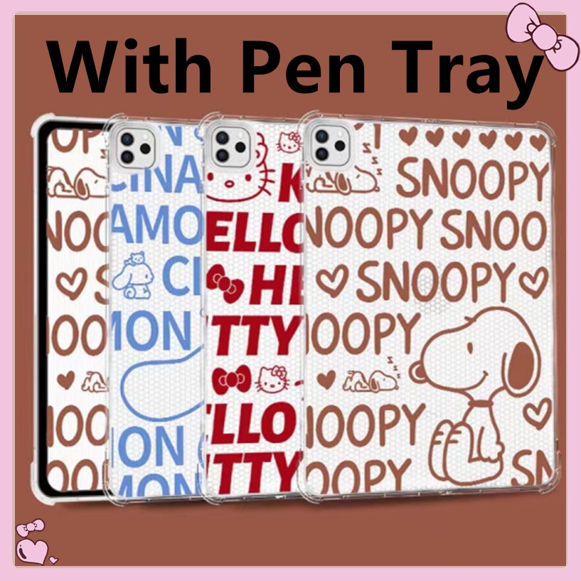 【with pen tray】เคสไอแพด Snoopy ipad gen9 air4 Air5 การ์ตูน เคส ipad gen8 ipad air Gen7 mini6 case ipad mini Gen6 10.2 9.7 Pro 11 12.9