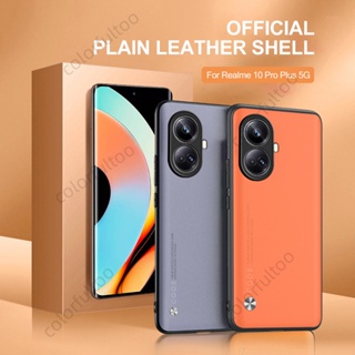 เคสโทรศัพท์มือถือหนัง ซิลิโคนนิ่ม TPU ผิวด้าน กันกระแทก สําหรับ Realme 10 Pro Plus 10Pro+ Realme10 4G 5G 10