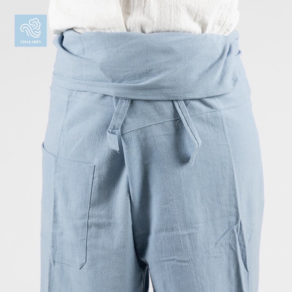 สีเทาอ่อน กางเกงเลผ้าฝ้าย ขายาว ไซส์ใหญ่