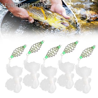 I Furniture store 5PCS Fishing Net Spring Explosion เบ็ด Bundle อุปกรณ์ตกปลารอกสำหรับ Shoal Stream Pond