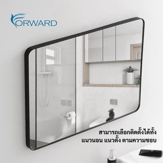 กระจกเงา กระจกแขวน กระจกติดผนัง สีดำ ขนาด60x40 wall mirror รุ่น mirror-003