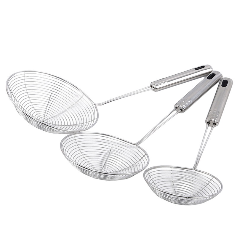 Frying Filter Long Handle Stainless Steel Filter Colander French Fries