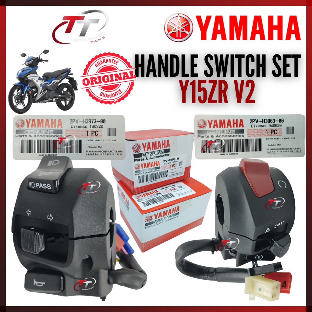 Y15ZR V2 Y15 HANDLE SWITCH LH RH SUISS KIRI KANAN ซ้ายขวา HORN STARTER SIGNAL ON OFF 2PV-H3973-00 YA