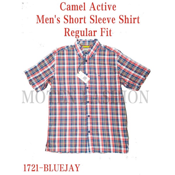 เสื้อเชิ้ตแขนสั้นผู้ชาย Camel Active Regular Fit 1721-Bluejay