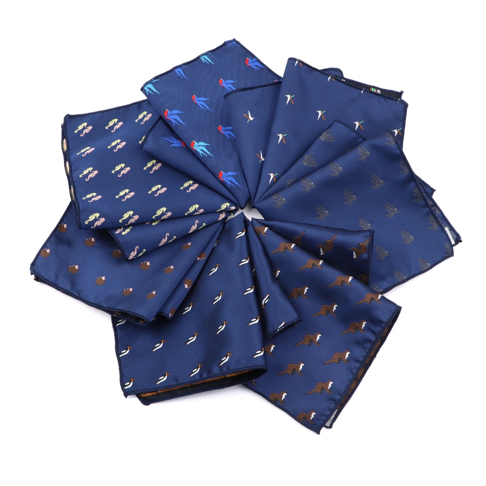 Zonfaz ผู้ชาย Navy Bule กระเป๋าแฟชั่นพิมพ์ผ้าเช็ดหน้า Women & Men Casual Hakie Tuxedo Bow Tie อุปกรณ