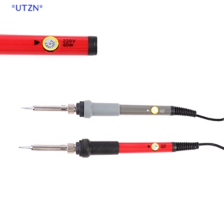 Utzn&gt; หัวแร้งไฟฟ้า 60W 220V ปลั๊ก EU ปรับอุณหภูมิได้ สําหรับซ่อมแซม