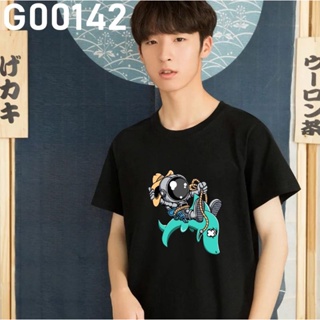 เสื้อยืด PROMOSI HEBAT STOK BERSEDIA G00142 ANGKASAWAN NASA SPACEMAN ASTRONAUT PUTIH BAJU COMEL BESAR MERAH_59