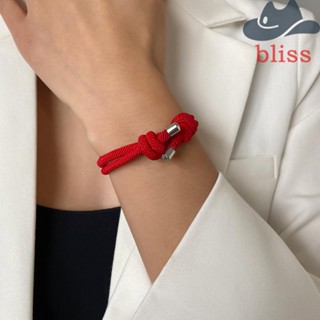 Bliss สร้อยข้อมือ เชือกมิลาน สีพื้น ปรับได้ แฟชั่นคู่รัก สําหรับผู้หญิง และผู้ชาย