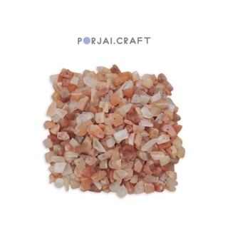 Orange moonstone chip beads ลูกปัดมูนสโตนสีส้ม