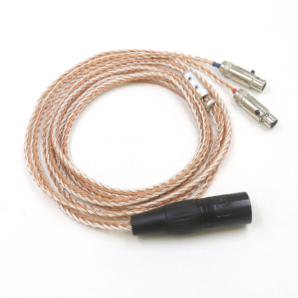 16 Core Silver ผสมถัก 2.5 3.5 4.4 มม. XLR Balanced สําหรับ Audeze LCD-3 LCD-2 LCD-X LCD-XC LCD-4z LC