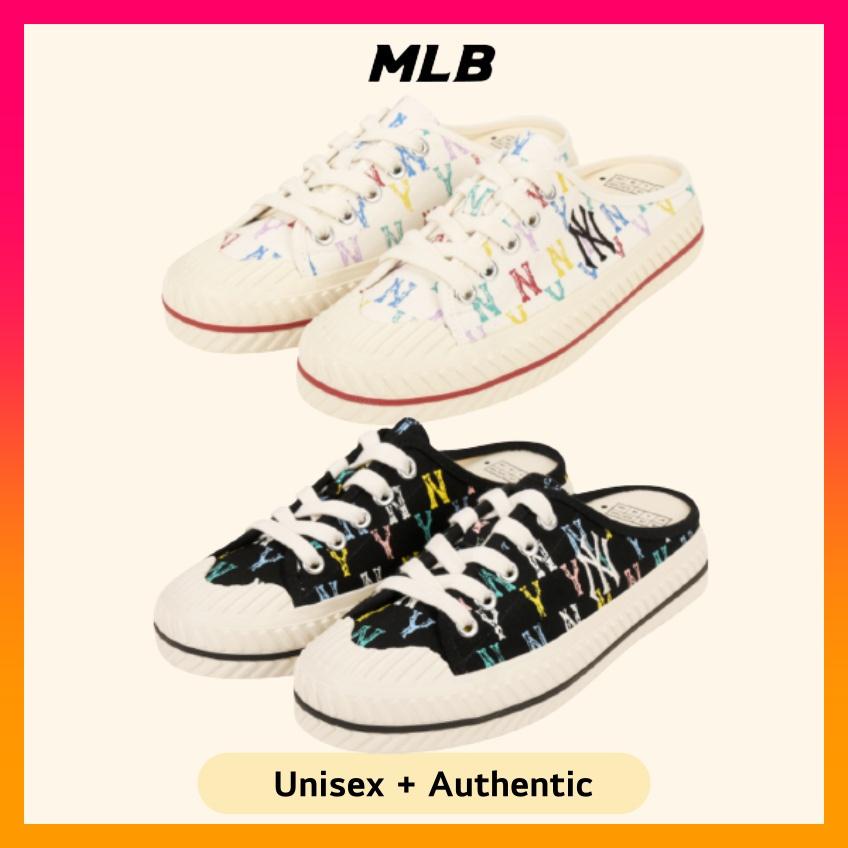 แท้💯% MLB Monogram Mule รองเท้าลำลอง