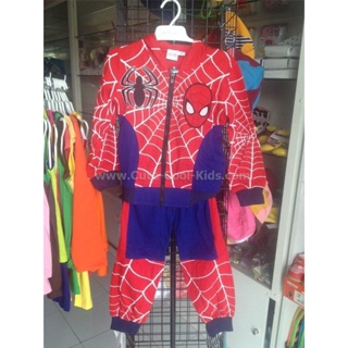 LTPB-372 ชุดเซ็ทเด็กผู้ชายแขนยาวขายาว + หมวก Spiderman Size-100 (3-4Y)