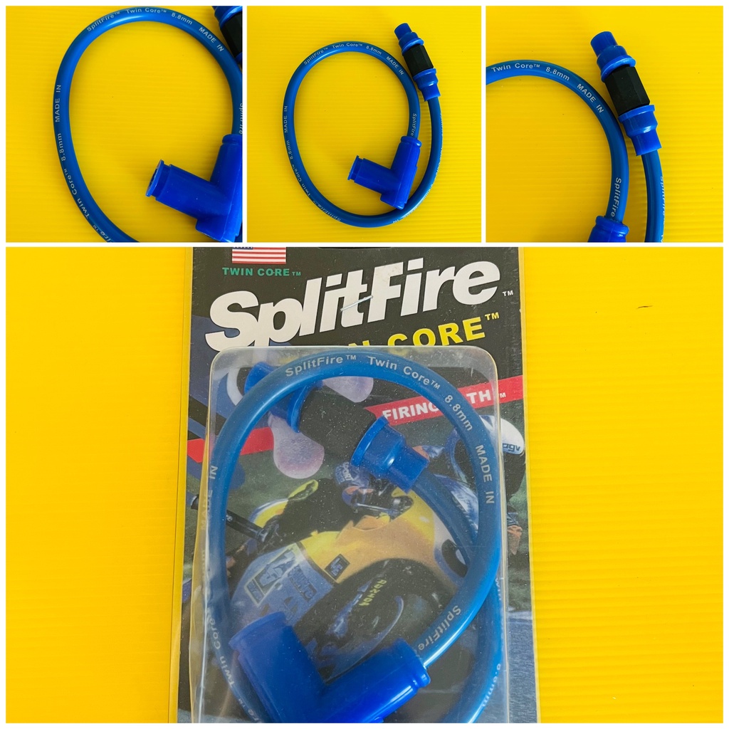ปลั๊กหัวเทียน พร้อมสาย ใส่ได้ทุกรุ่น สีน้ำเงิน APLITFIRE