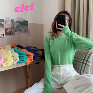 CiCi(NO.61565)เสื้อคอเต่า ไหมพรมแขนยาว สีพื้น ผ้าร่อง นุ่มมากผ้าไม่บางรับรองค่ะใส่สบาย ผ้านิ่มยืดได้