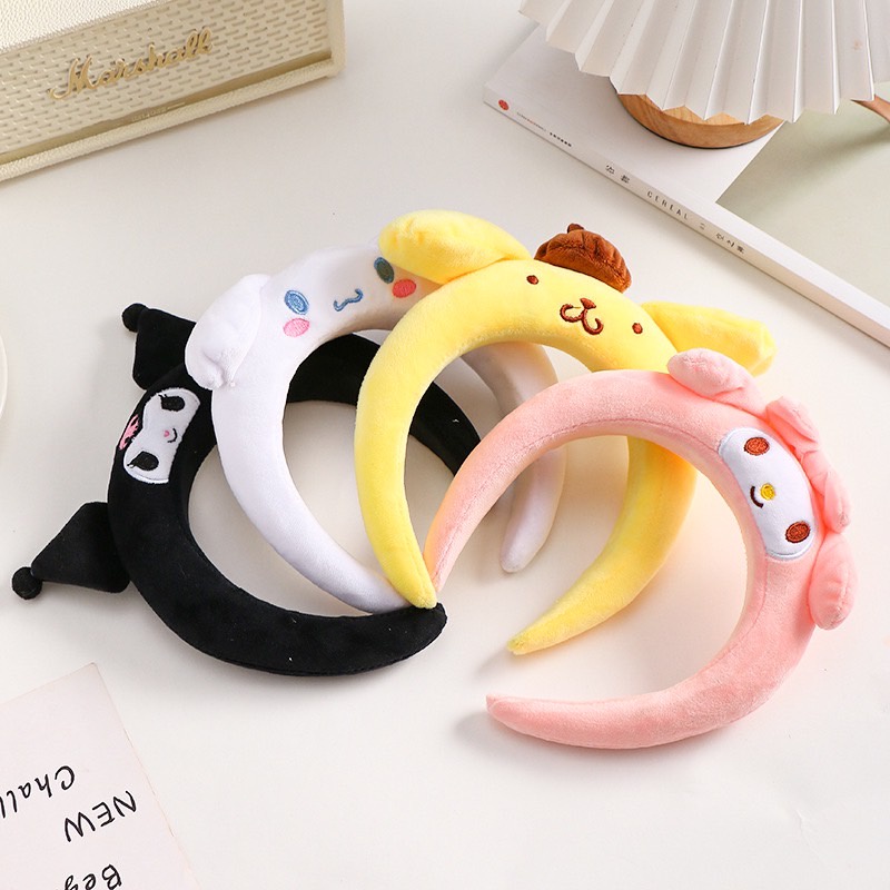 มาใหม่ พร้อมส่ง ที่คาดผมลายการ์ตูน Sanrio คาดผมการ์ตูน Kuromi Mymelody Pompom Cinnamonroll สไตล์เกาหลี