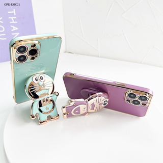 Realme C21 C21Y C25Y C25 C25S C12 C35 C20 C20A C15 C11 C1 C3 2021 เคสเรียวมี สำหรับ Case Cartoon Cats Folding Bracket เคสนิ่ม เคส เคสโทรศัพท์ เคสมือถือ Full Soft Case Protective Back Cover Shockproof Casing