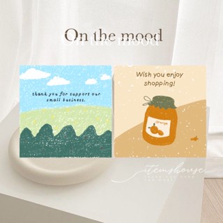 THANK YOU CARD รุ่น On the mood การ์ดขอบคุณ บัตรขอบคุณ สไตล์มินิมอล