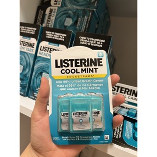 พร้อมส่ง🛒Listerine Breath Strips Pocketpaks🌬️ 24 Strips Pack 3  - ลิสเตอรีน แผ่นแปะลิ้นระงับกลิ่นปาก ลดกลิ่นปาก 🇺🇸