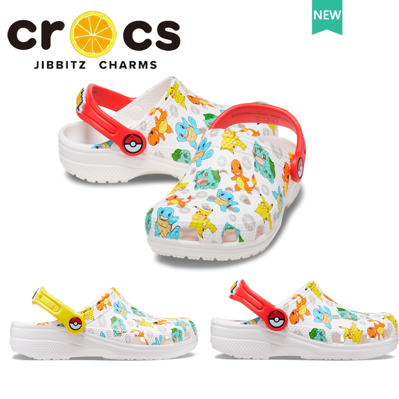 รองเท้า cross เด็ก cross CLASSIC POKEMON CLOG รองเท้าหัวโตเด็ก โลโก้โปเกม่อนคลาสสิก สําหรับเด็ก#207739