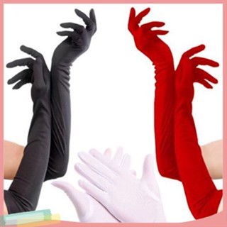 (lk) ถุงมือยาวแฟชั่นสําหรับผู้หญิง 1 คู่