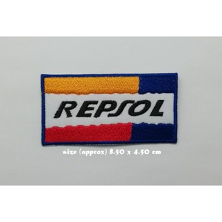 Repsol ตัวรีดติดเสื้อ แจ๊คเก็ต อาร์ม  ยีนส์ Hipster Embroidered Iron on Patch  DIY